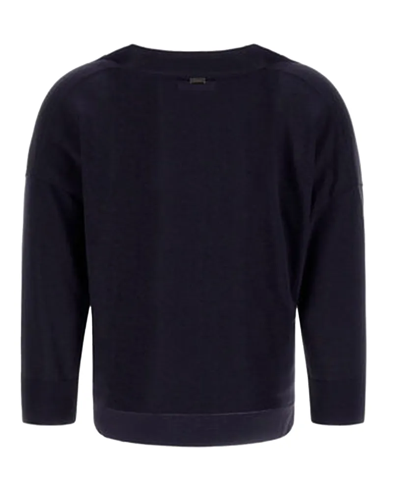 Herno Women's Knit Jumper Glam Effect Navy Blue Main: Lyocell Jumpers Sweater Navy