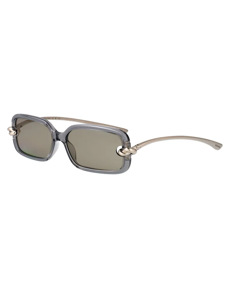 Bottega Veneta BV1439S Grey Injected Frame Sunglasses — Gray Gray