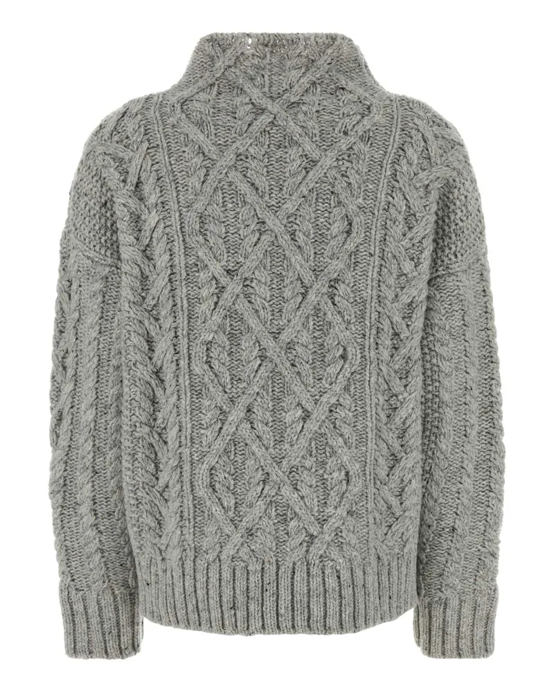 Jil Sander Women's Grey Wool Sweater 111 Exterior: Virgin Maglieria Gray