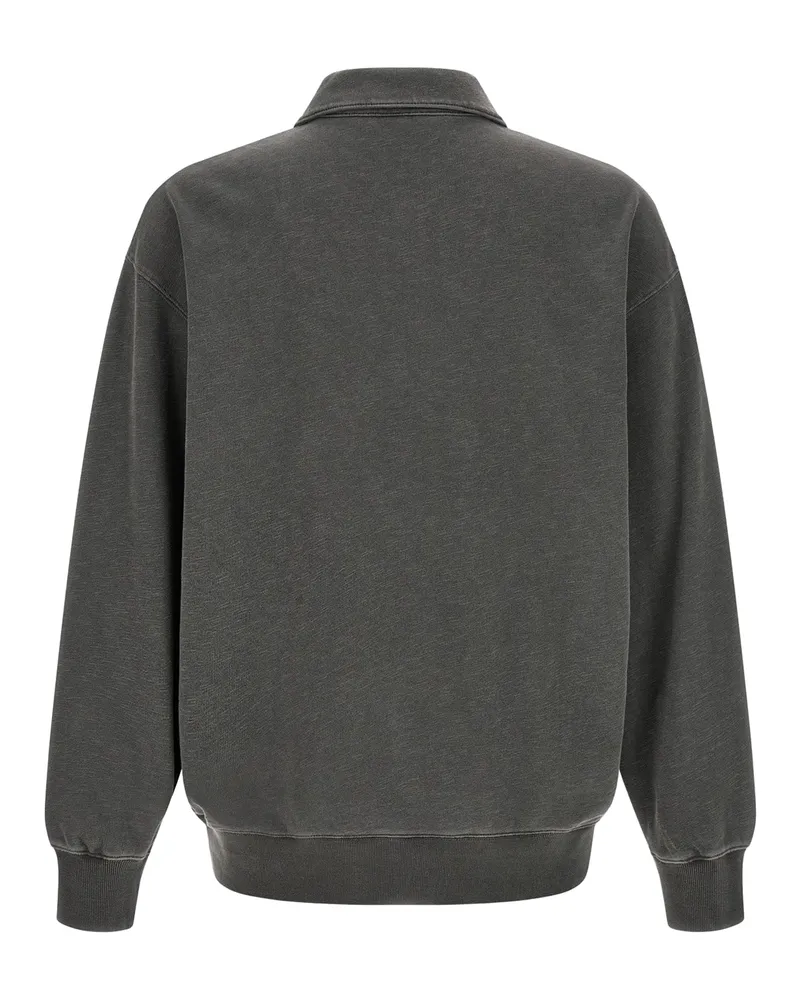 Carhartt WIP Men's Polo Harper Black Garment-Dyed Garment Dyed Cotton Jersey Shirts T-shirts And Polos Black