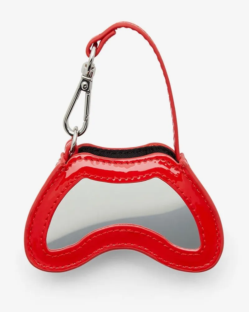 Diesel Women's Charm Keychain Glossy Play Red Pvc Hair Accessories Red