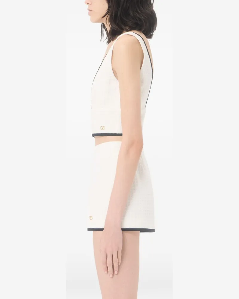 Valentino Garavani VLogo-Detailed Cotton Tank Top — white White