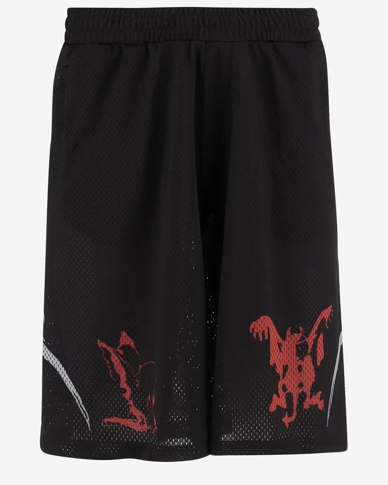 44 LABEL GROUP Men Y2k Cotton Shorts Black Black