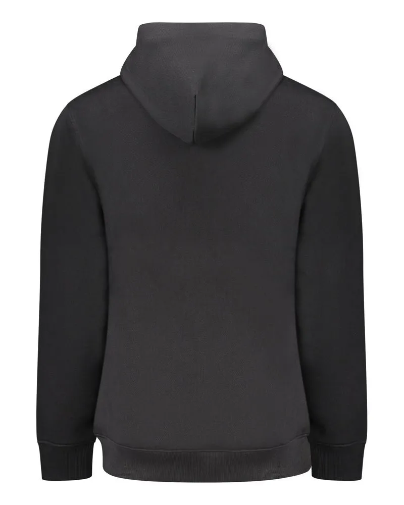 Tommy Hilfiger Logo-Embroidered Cotton Hoodie — Black Black