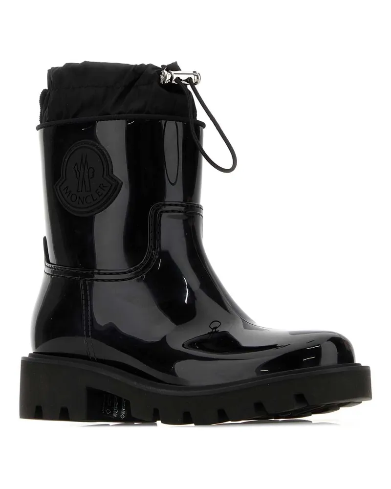 Moncler Women's Black Rubber Kick Stream Ankle Boots 999 Upper: Pvc Stivali Black