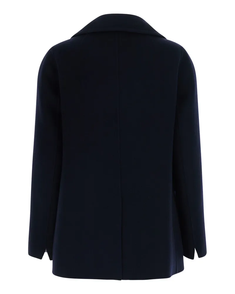 Max Mara Women's Wool Coat Camilla Blue Navy