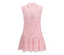 Women's Guipure Mini Dress Pink Polyester