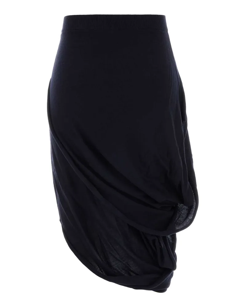 Loewe Women Dark Blue Wool Blend Skirt Navy Exterior: Nylon Gonne Navy