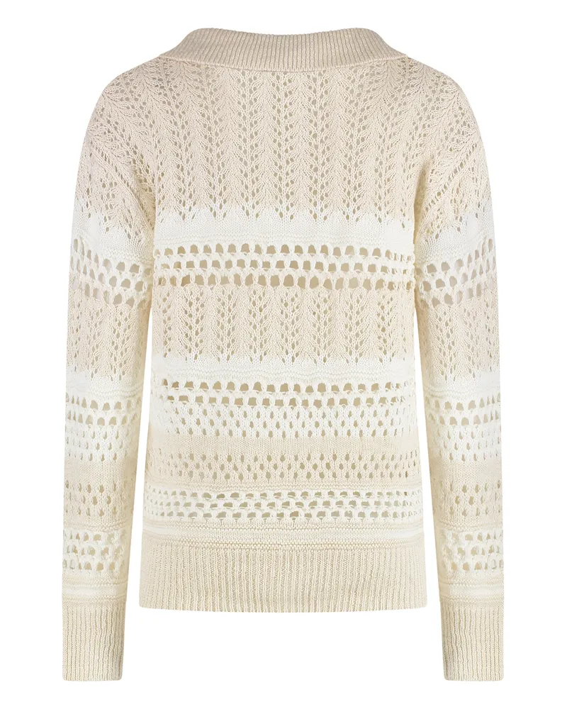 Pinko Women's Sweater Gorzano Cotton-Linen White White