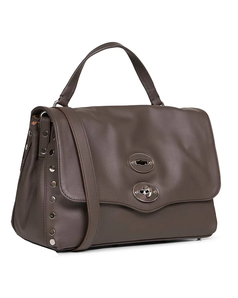 Zanellato Women's Handbag Small Postina Brown Gianduiotto Bovine Leather (top Grain) Handbags Hand Bags Brown