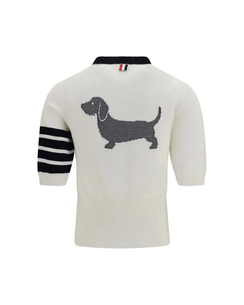Thom Browne Women's White Cotton T-Shirt White