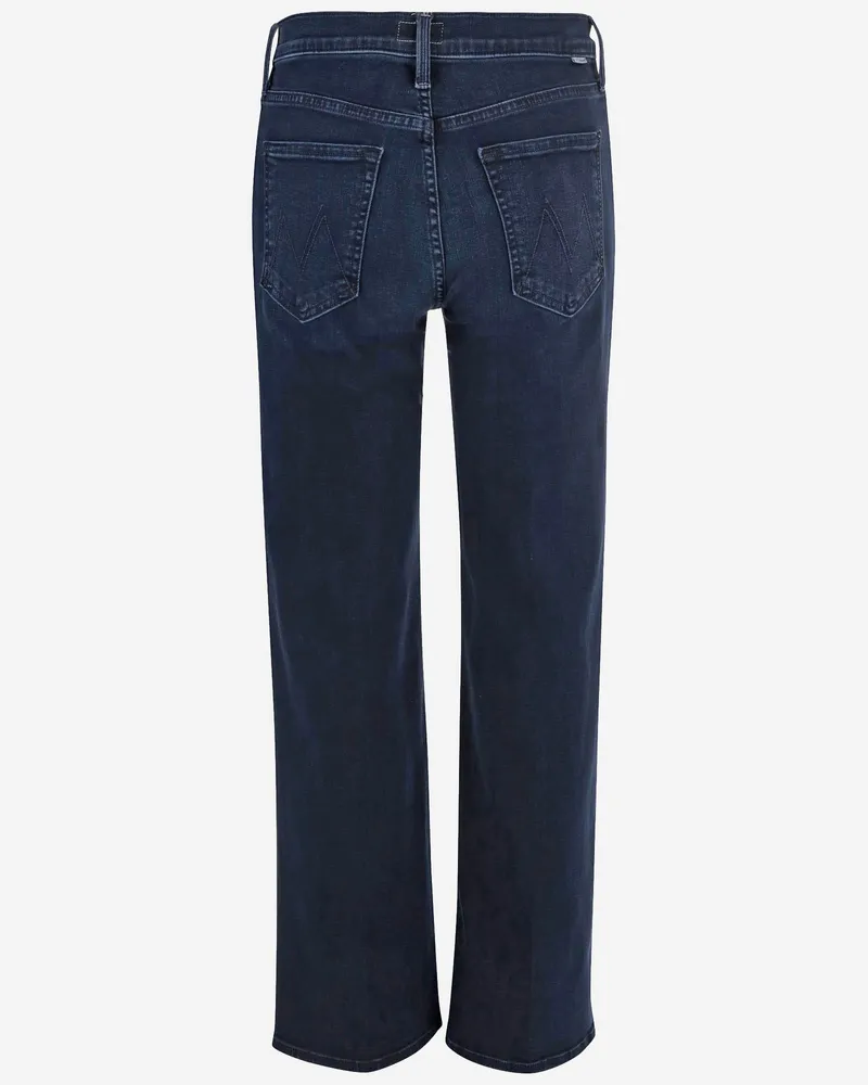 Mother Women's Jeans Stretch Cotton-Blend Dark Denim Navy