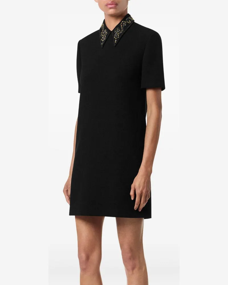 Versace Women's Mini Dress Virgin Wool Black Black