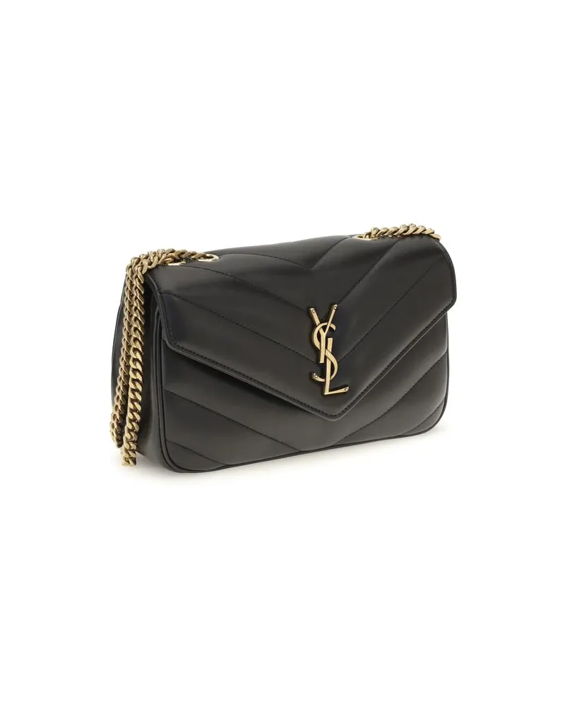 Saint Laurent Women's Black Lamb Ovis Aries Shoulder Bag Black