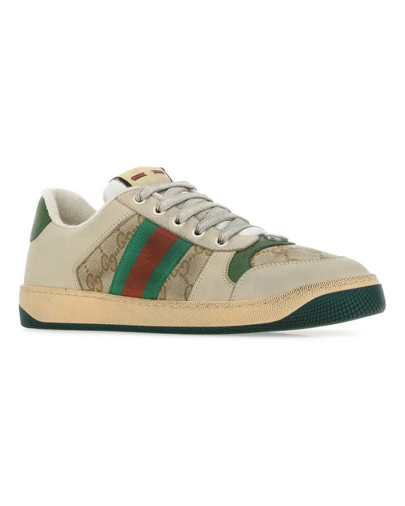 Gucci Women's Multicolor Screener Sneakers 9666 Beige