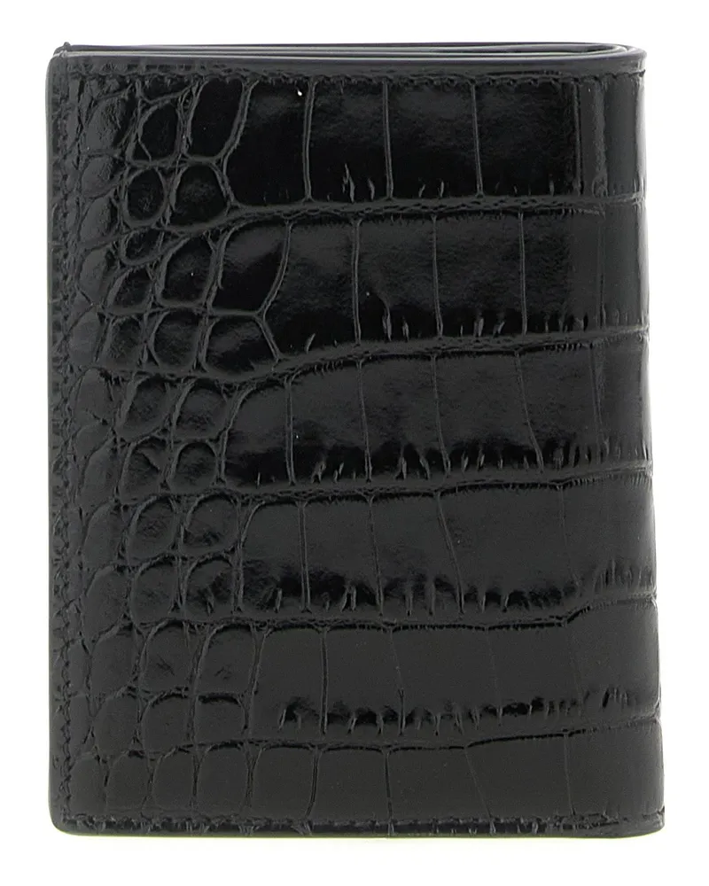 Tom Ford Men's Black Calfskin Cardholder Accessory Black