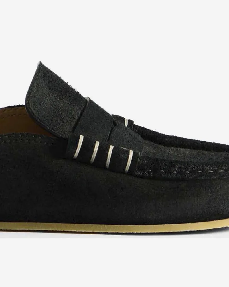 J.W.Anderson Women's Suede Mule Loafers Black Black