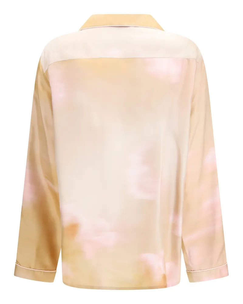 Fabiana Filippi Printed Silk Twill Shirt — Beige Beige