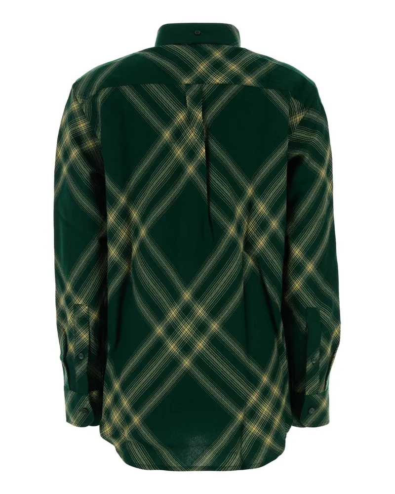 Burberry Women's Maglia Primroseipcheck Wool Maglie Sweater Green