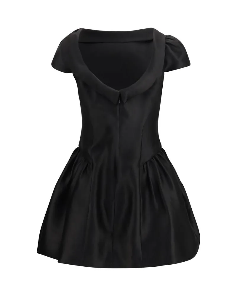 Self-Portrait Women's Black Polyester Casual Dress Black
