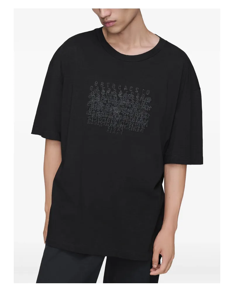 Maison Margiela Graphic Print Cotton T-Shirt — Black Black