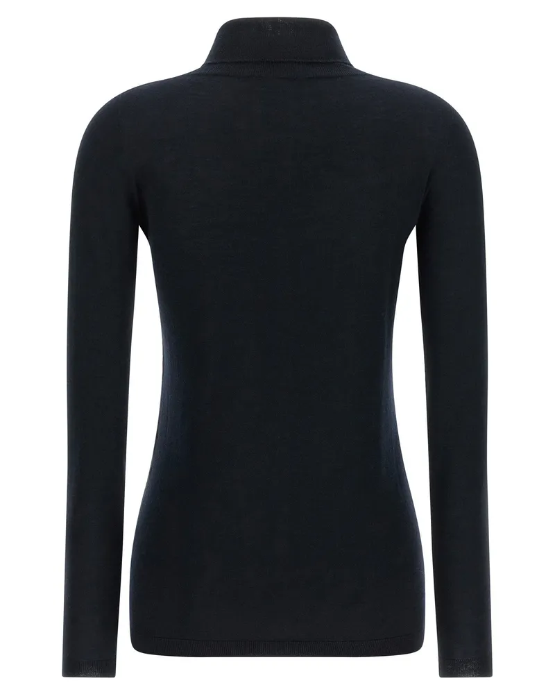 Fabiana Filippi Cashmere and Silk Turtleneck Sweater — Black Black