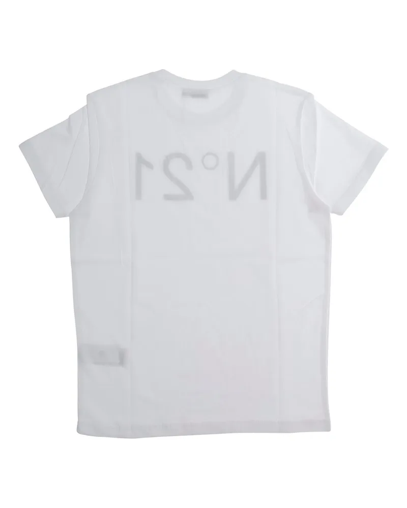N° 21 Boys' T-Shirt Crew Neck White Cotton T-Shirts And Polos White