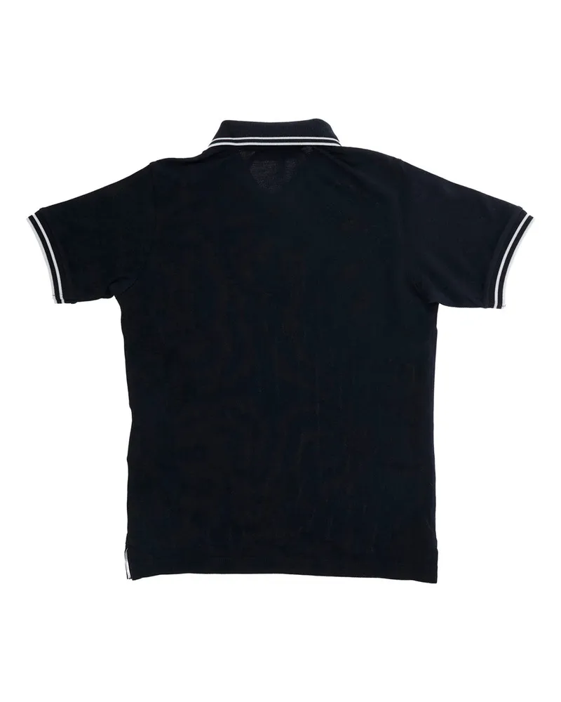 Stone Island Stretch Cotton Polo Shirt — Black Black