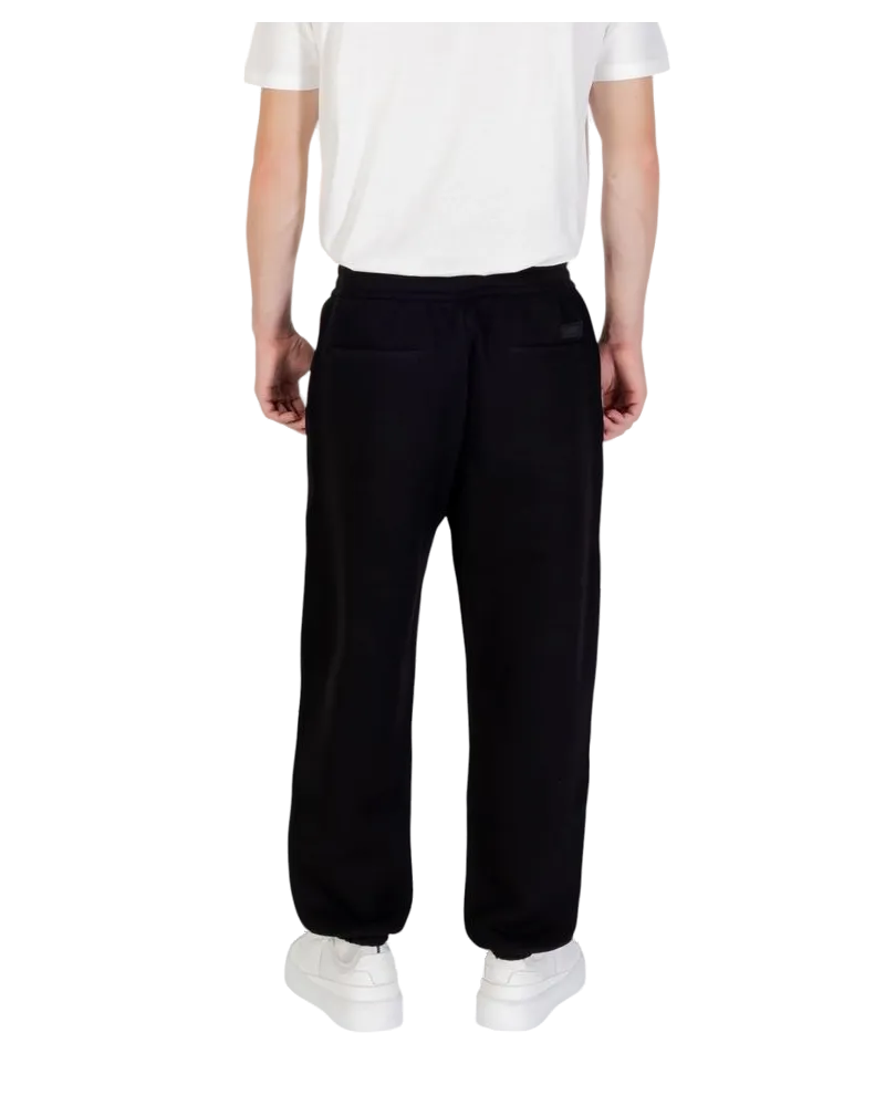 Armani Exchange Cotton-Blend Joggers — Black Black