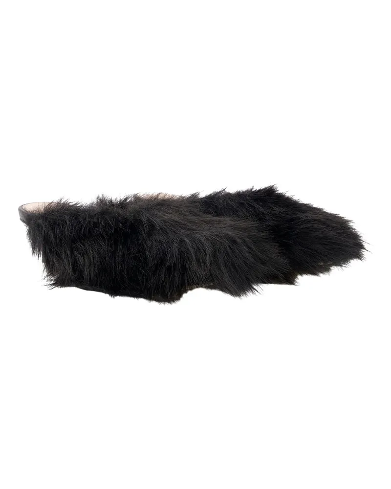 Simone Rocha Women's Faux Fur Slipper Black Black