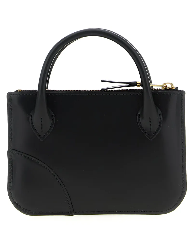 Comme des Garçons Unisex Black Cowhide Cardholder Accessory Black
