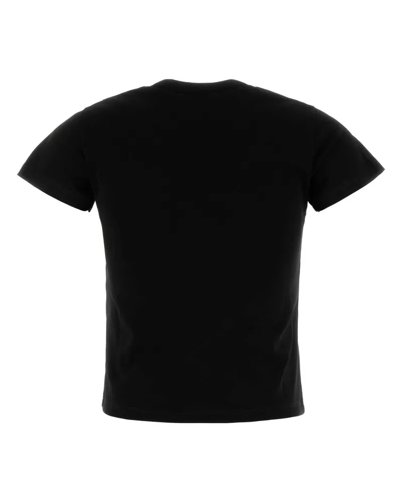 Alexander McQueen Women's Black Cotton T-Shirt Exterior Black