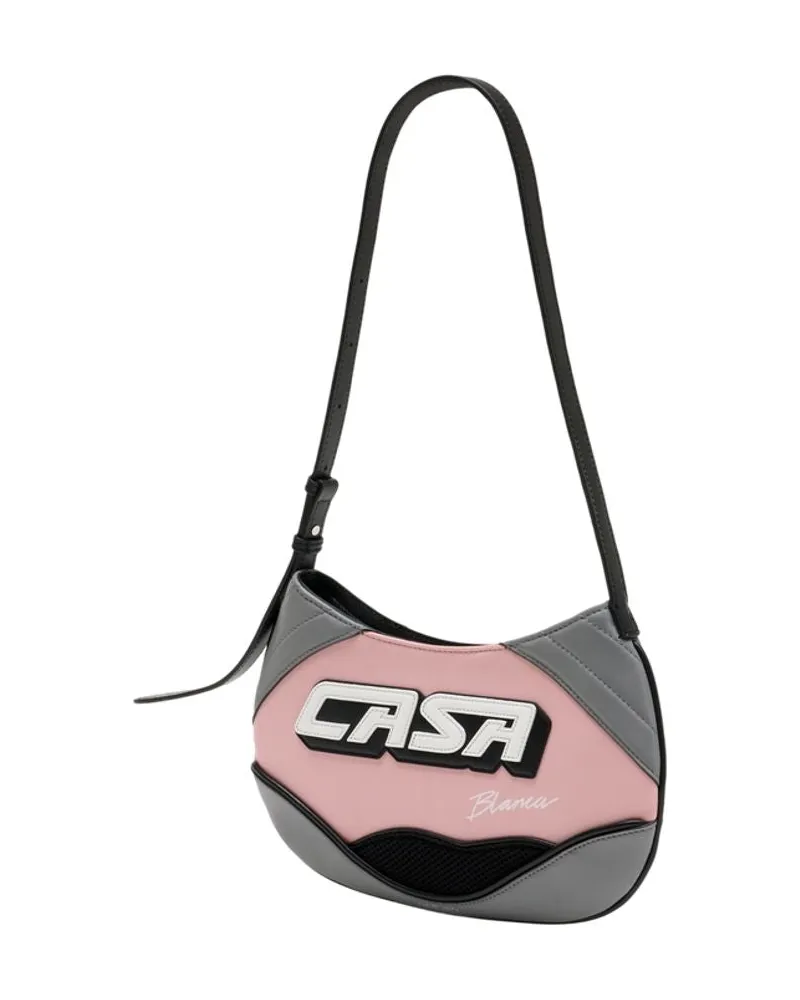 Casablanca Paris Women's Slim Biker Purse -  Leather Pink Exotic_leather Bags Handbags-Purses Pink