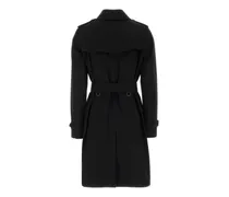 Women's Black Gabardine Trench Coat