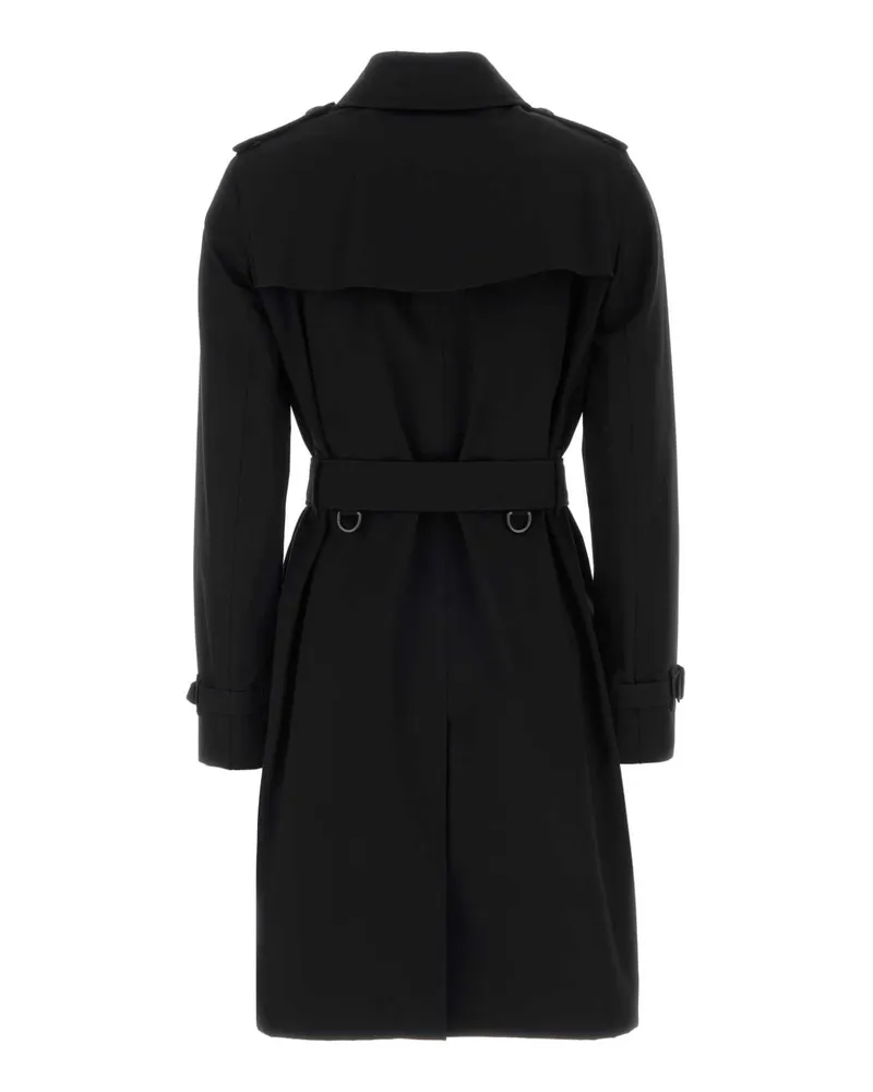 Burberry Women's Black Gabardine Trench Coat Black