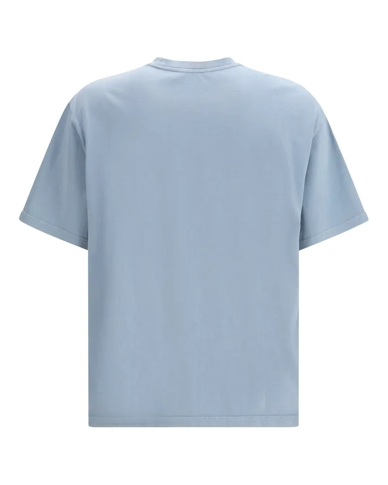Marni Men's Cotton Jersey T-Shirt With Chest Pocket Sky T-Shirts And Polos Blue