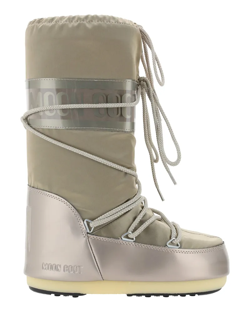 Moon Boot Women's Icon Glance Knee-High Boots Platinum Upper: Polyester Silver