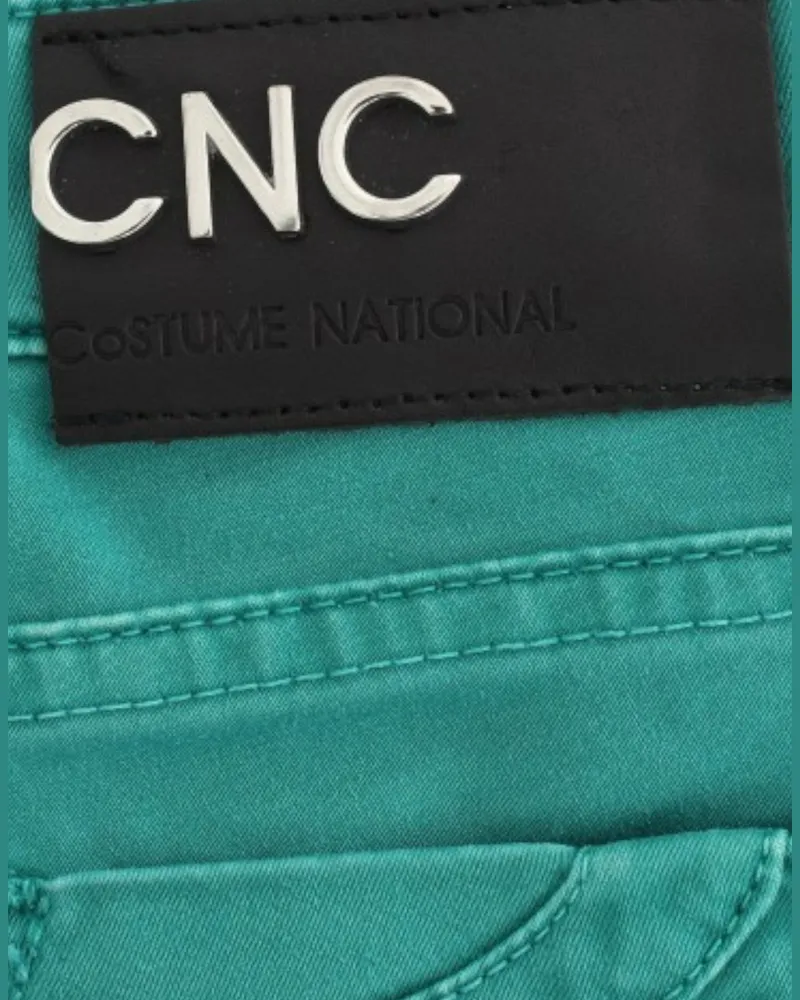 CoSTUME NATIONAL Women's Green Straight Leg Jeans Cotton Clothing Green