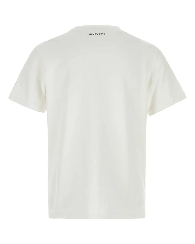 J.W.Anderson Logo-Striped Cotton T-Shirt — White White