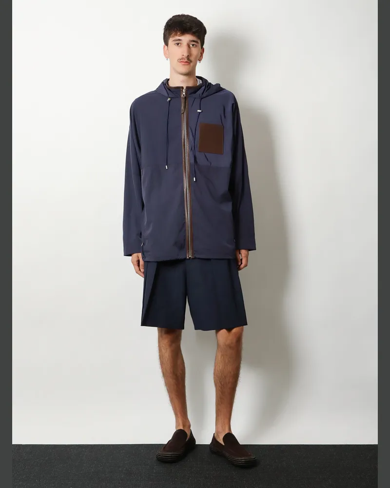 Loewe Men's Nylon Jacket Paulas Ibiza White Polyamide Navy