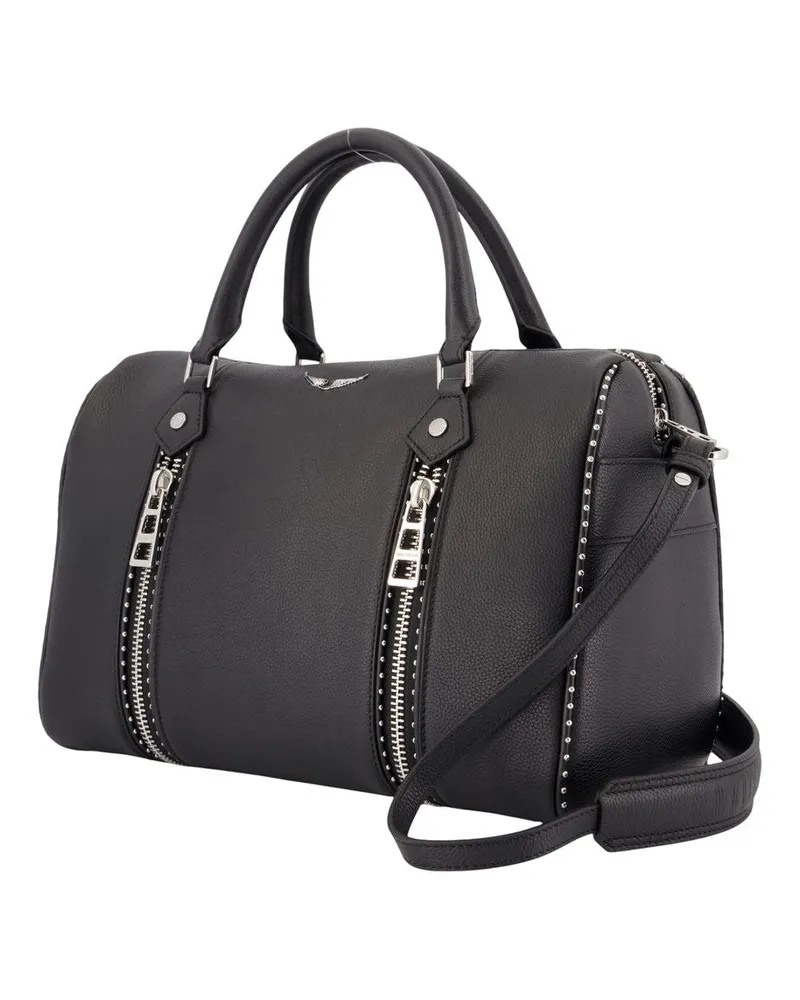 Zadig & Voltaire Women's Sunny Medium Studs Bag -  Leather Black Cowhide Handbags-Purses Black