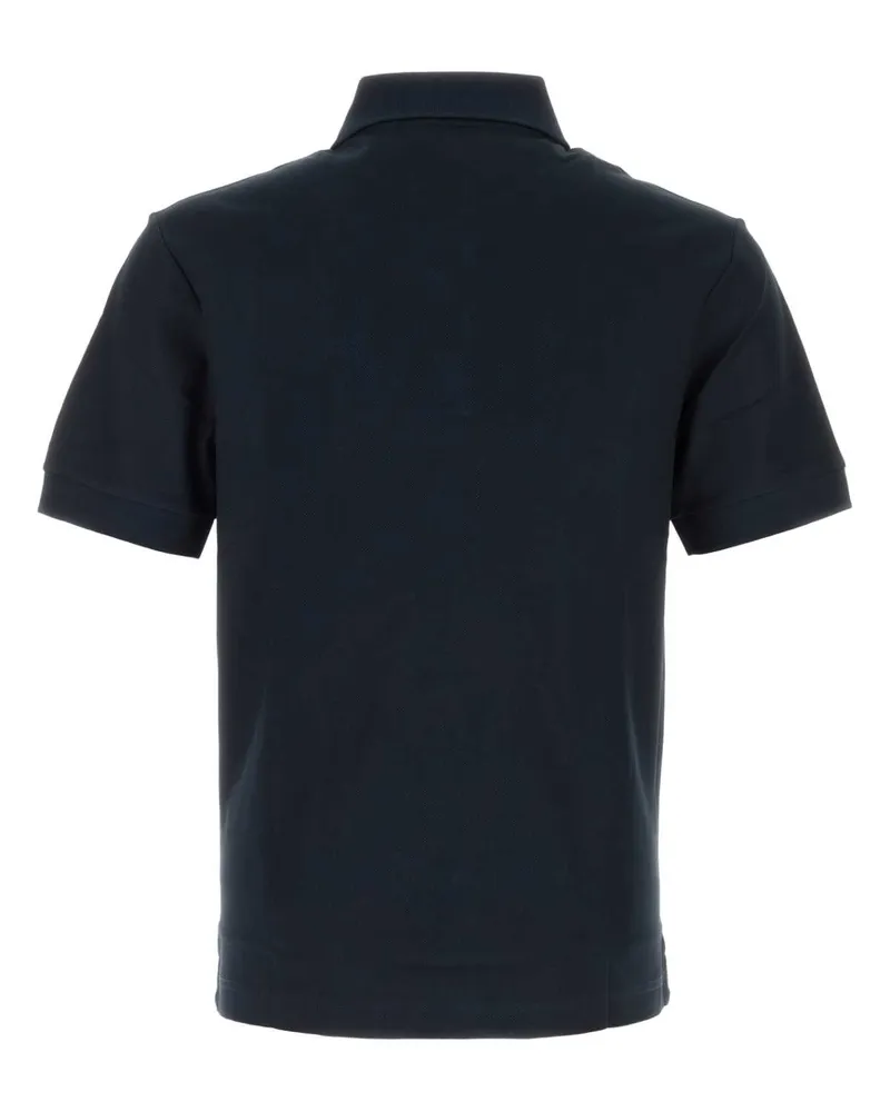Burberry Men Navy Blue Piquet Polo Shirt Cotton Navy