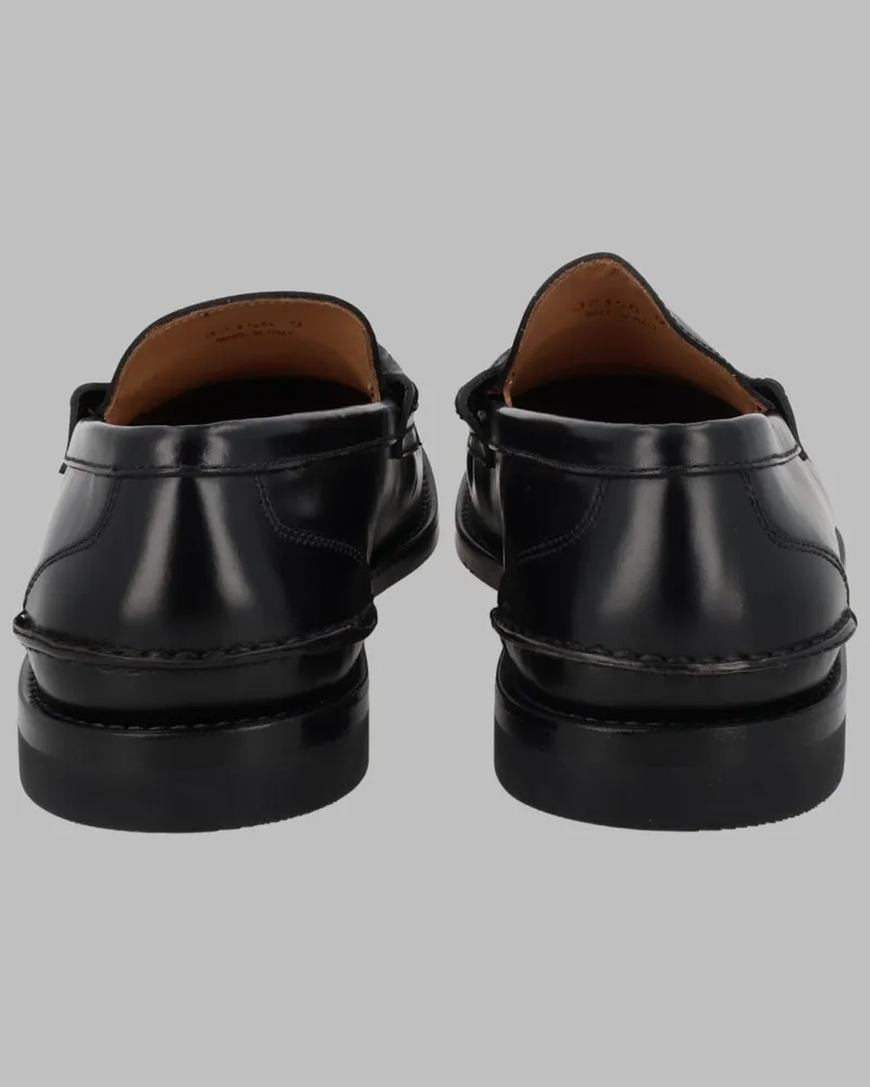 Premiata Men's Binder Leather Loafers Black Black
