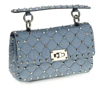 Women's Rockstud Spike Leather Shoulder Bag R9u Viscose