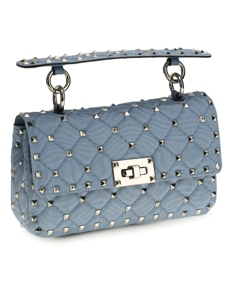 Valentino Garavani Women's Rockstud Spike Leather Shoulder Bag R9u Viscose Blue