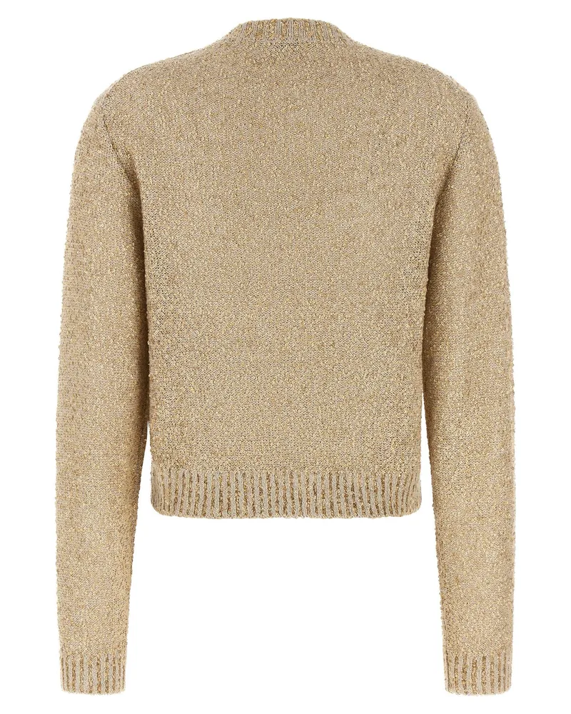 Brunello Cucinelli Micro Sequin Sweater — beige Beige
