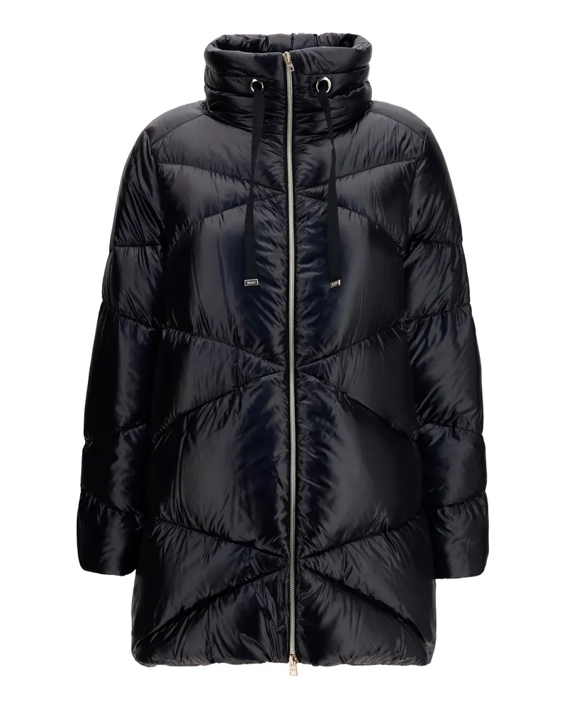 Herno Women's Quilted Drawstring Down Jacket — Black Goose (inner) Puffer Black