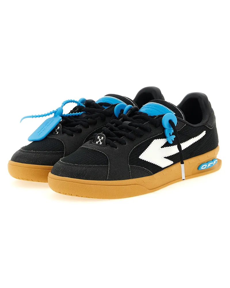 OFF-WHITE Nylon and Suede with Arrow Patch Sneakers — Black Black