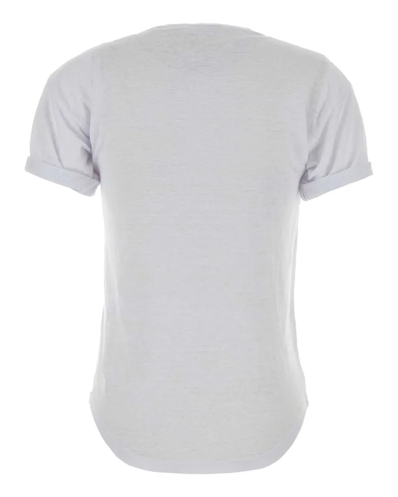 Étoile Isabel Marant Women's White Linen Koldia T-Shirt White-Burgundy White/burgundy White