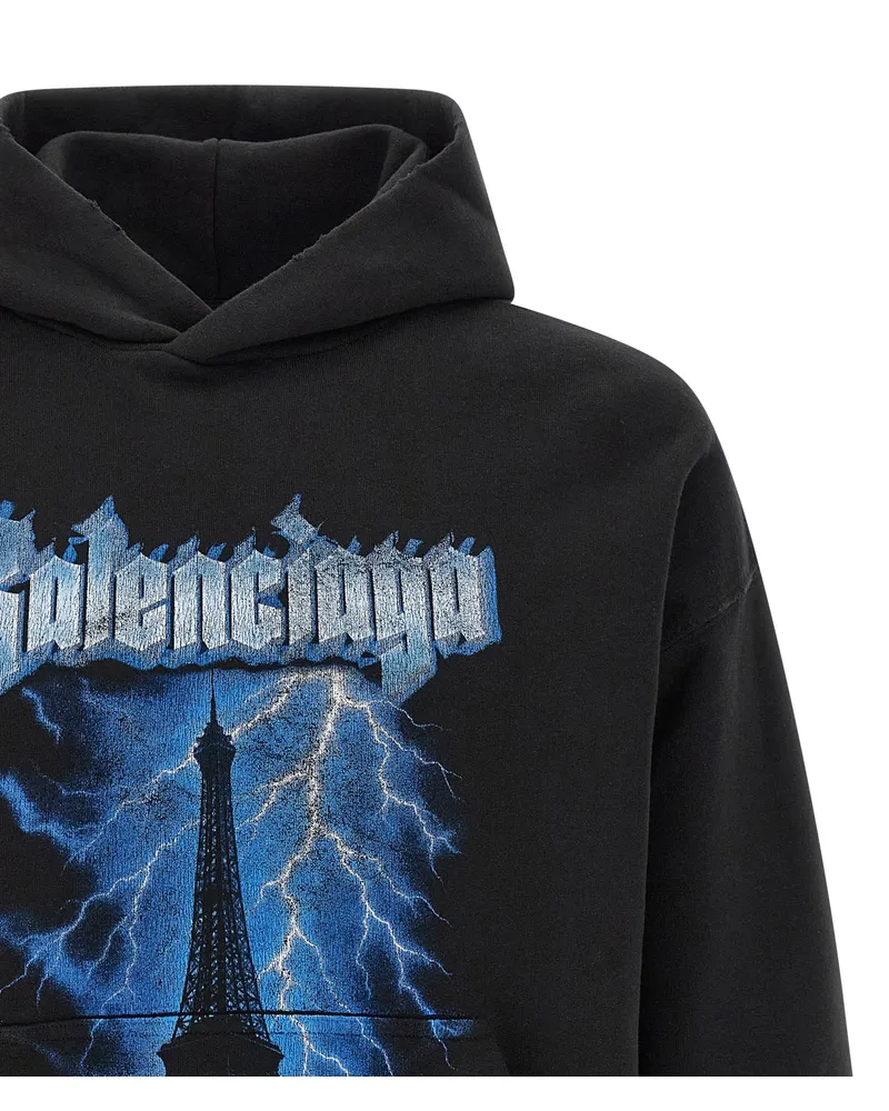 Balenciaga Men's Black Cotton Sweatshirt Clothing Black